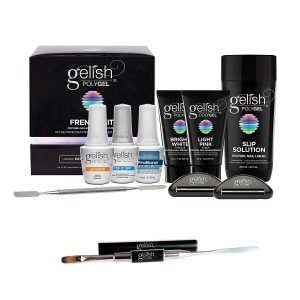 Gelish PolyGel Professional Nail Technician French Tip Kit + Multi-Purpose Brush